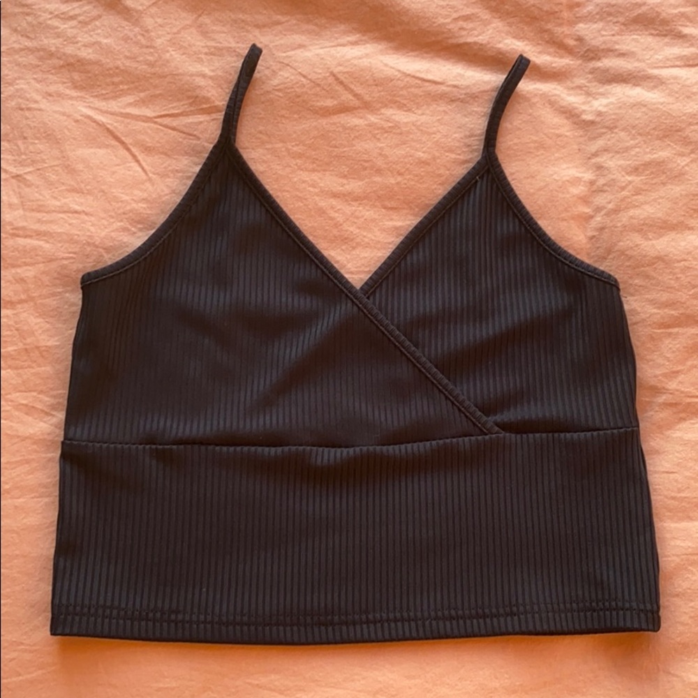Black Wrap Croptop